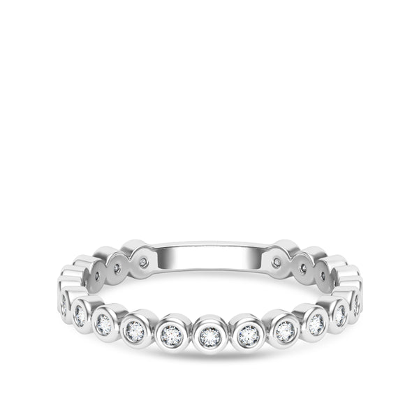 Bixlers Bixler 1785 Classics Diamond Bezel Ring In Sterling Silver