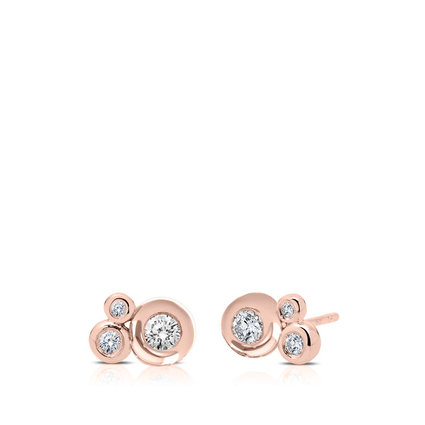 Bixlers Dew Drop Diamond Cluster Earring In 14K White Gold
