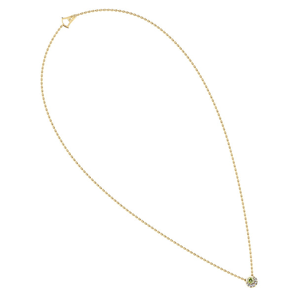 Bixlers Easton Classics Diamond Crescent Halo Necklace In 14K Yellow Gold