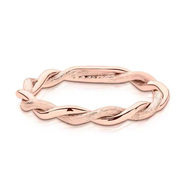 Bixlers Simplicity Florentine Twist Ring In 14k Gold