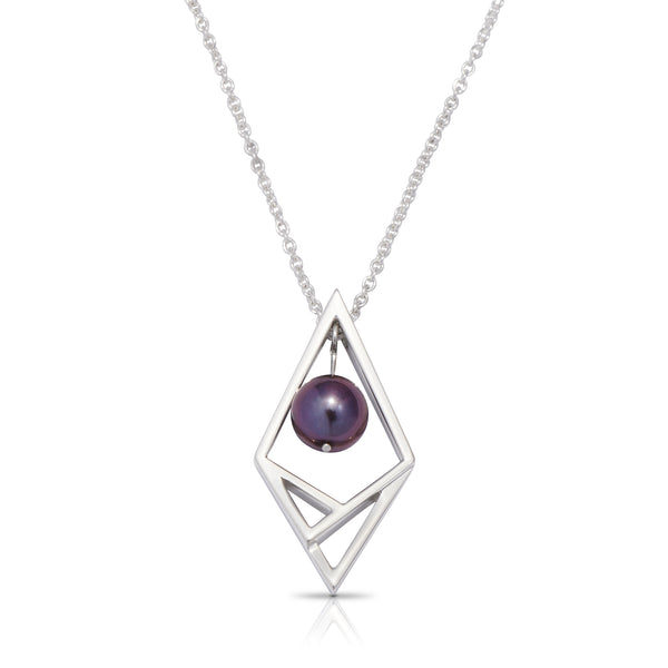 Bixlers Simplicity Diamond Prism Pendant In Sterling Silver 7