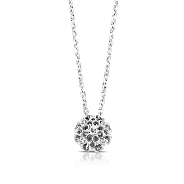 Bixlers Celebration Diamond Kissing Ball Necklace In 14K White Gold 6