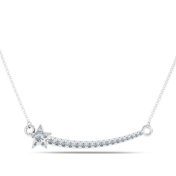 Bixlers Etoile Diamond Shooting Star Necklace In Sterling Silver 6
