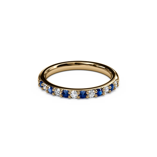 Bixlers Easton Alternating Sapphire and Diamond Ring In 14k Gold