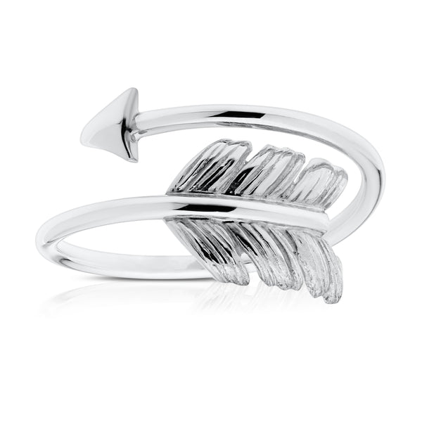Bixlers Pure Love Diamond Arrow Wrap Ring In Sterling Silver 8