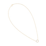 Bixlers Easton Diamond Circle Necklace In 14K Yellow Gold