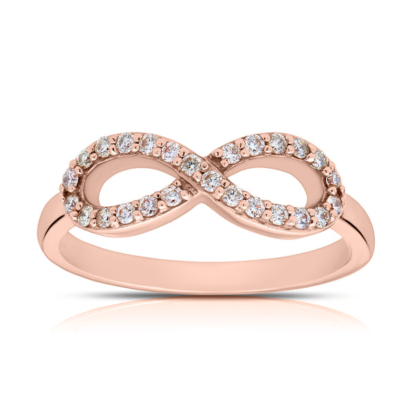 Bixlers Pure Love Diamond Infinity Ring In 14K White Gold
