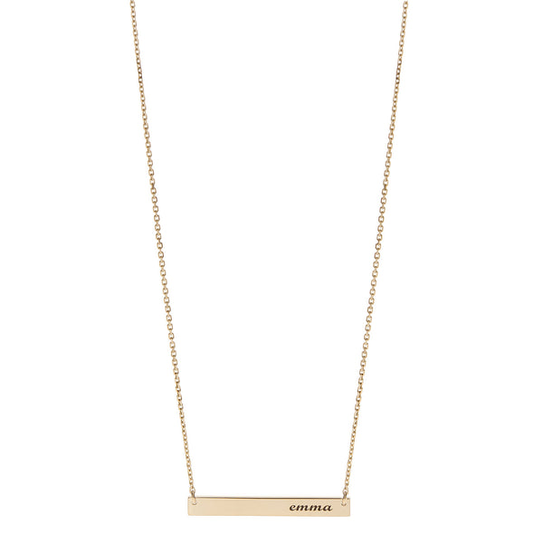 Bixlers Expressions Diamond Bar Necklace In 14K Yellow Gold