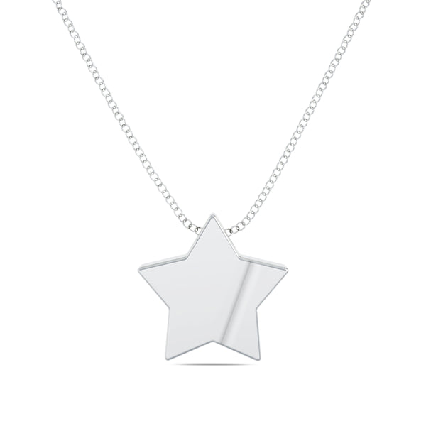 Bixlers Etoile Diamond Star Pendant In Sterling Silver