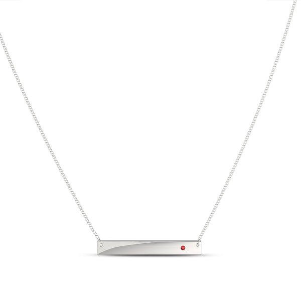 Bixlers Expressions Diamond Bar Necklace In Sterling Silver 4