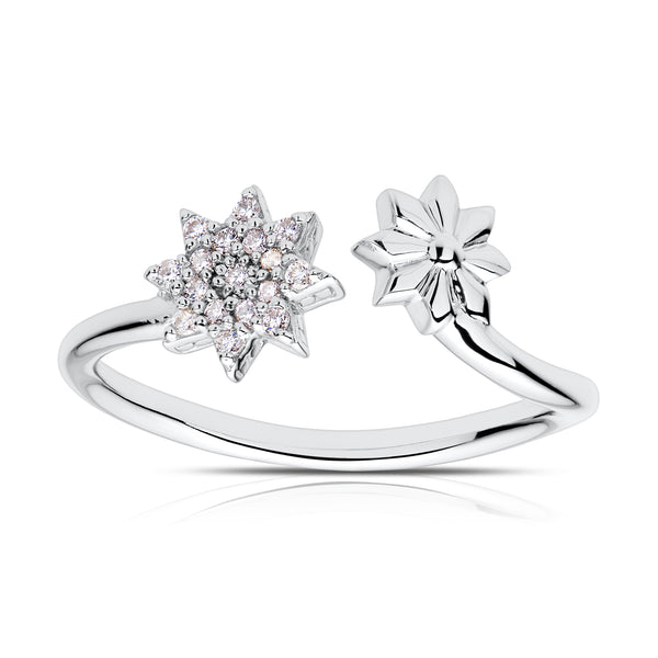 Bixlers Etoile Diamond Starlight Wrap Ring In Sterling Silver 9