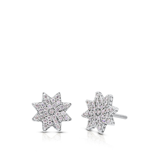 Bixlers Etoile Diamond Starlight Earring In Sterling Silver 7
