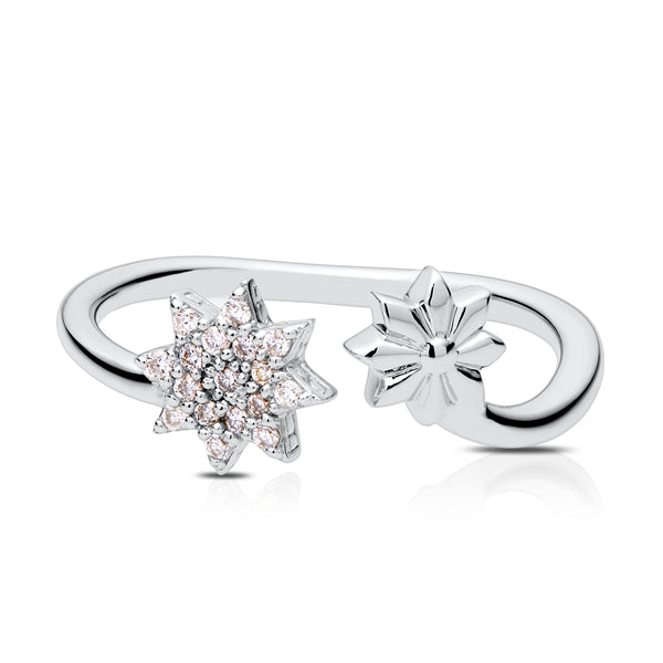 Bixlers Etoile Diamond Starlight Wrap Ring In Sterling Silver