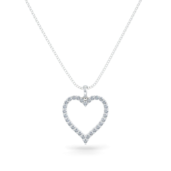 Bixlers Pure Love Diamond Heart Pendant In Sterling Silver 0